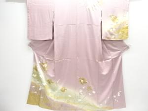 未使用品　松皮菱に花模様訪問着